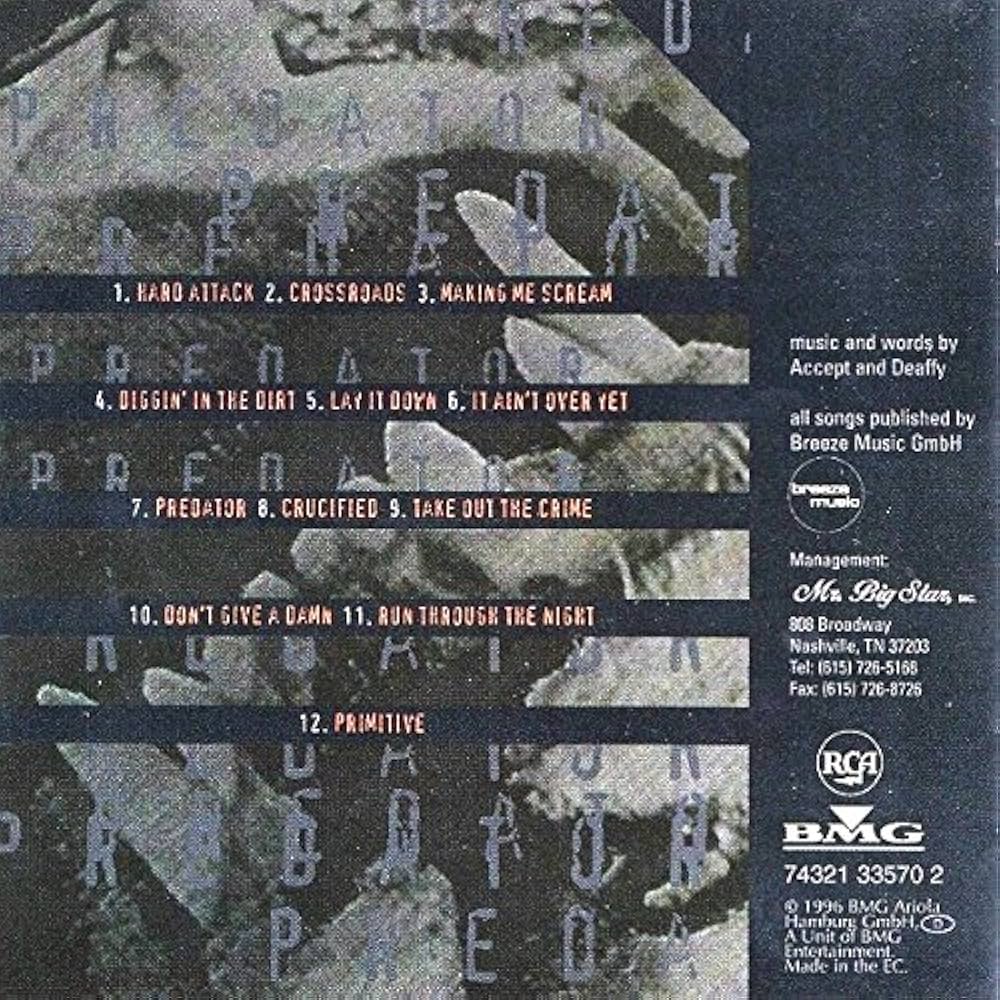 アクセプト  cd  12タイトル Accept アクセプト/Osaka,Japan 1985